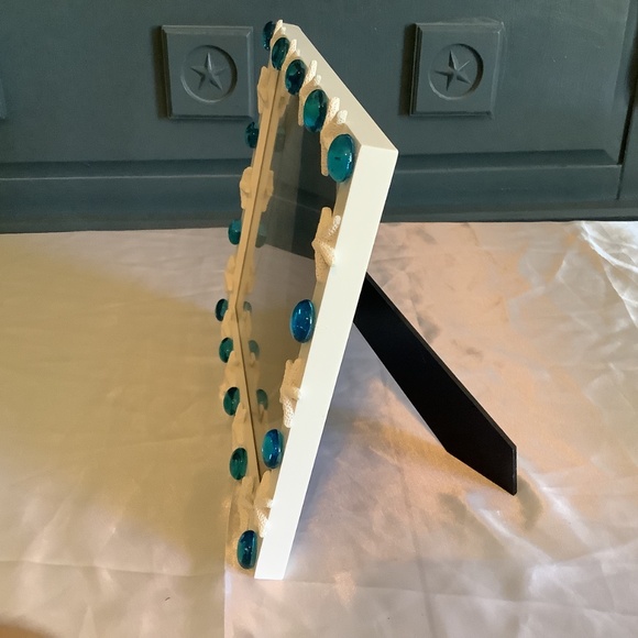 8x10 Star fish and sea blue glass picture frame - Picture 3 of 6